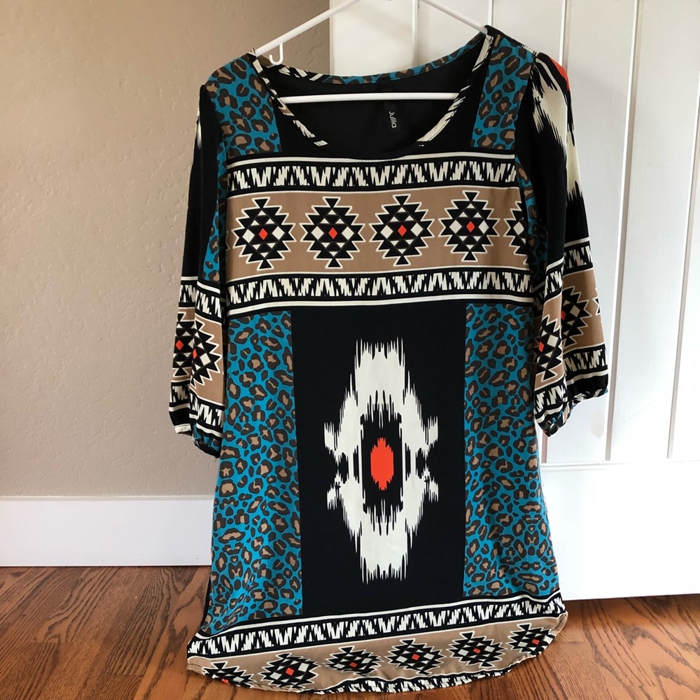Aztec print dress
